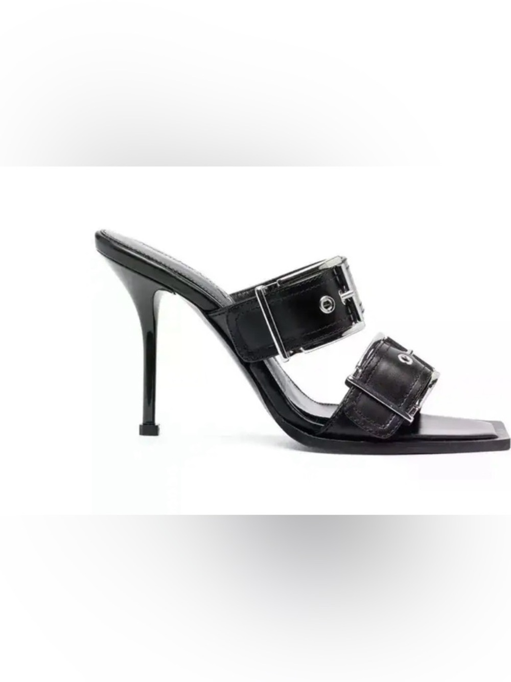 NEW! ALEXANDER MCQUEEN 100mm Buckled Leather Sandals US 6.5